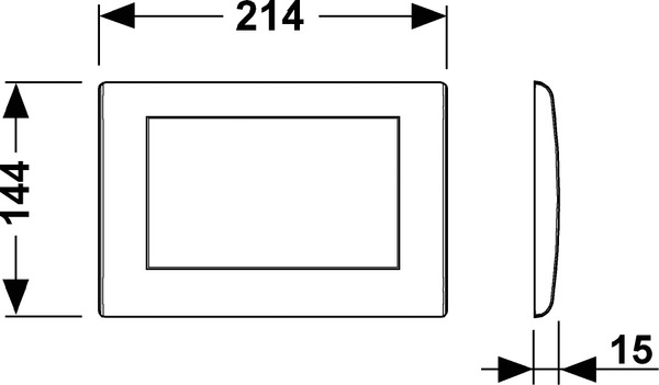 Зображення з  TECE TECEplanus, панель змиву для унітазу для системи одинарного змиву, глянцева біла #9240314