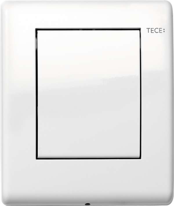 Picture of TECE TECEplanus urinal flush plate including cartridge polished white #9242314