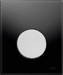 Bild von TECE TECEloop Urinal-Betätigungsplatte mit Kartusche Glas schwarz glänzend, Taste Chrom matt #9242655