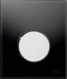 Bild von TECE TECEloop Urinal-Betätigungsplatte mit Kartusche Glas schwarz glänzend, Taste Chrom glänzend #9242656