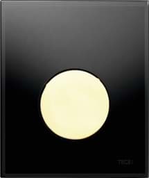 Bild von TECE TECEloop Urinal-Betätigungsplatte mit Kartusche Glas schwarz Taste gold 9242658