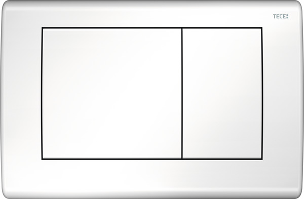 Зображення з  TECE TECEplanus, панель змиву для унітазу для системи подвійного змиву, глянцева біла #9240324