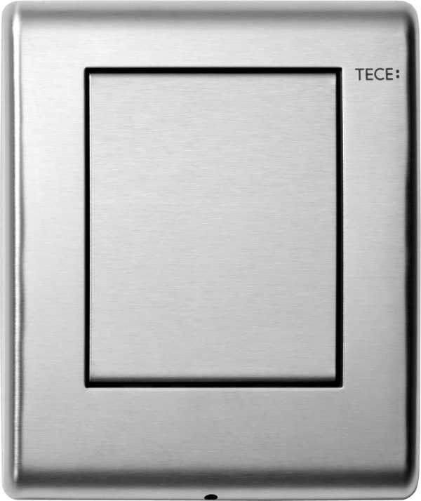 Picture of TECEplanus urinal flush plate including cartridge brushed stainless steel 9.242.310