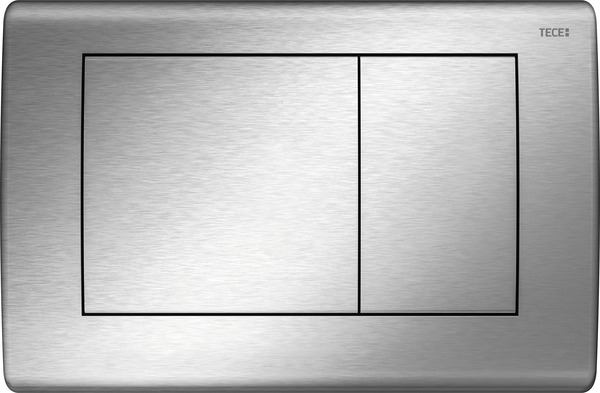Picture of TECE TECEplanus toilet flush plate brushed stainless steel dual-flush system 9240320