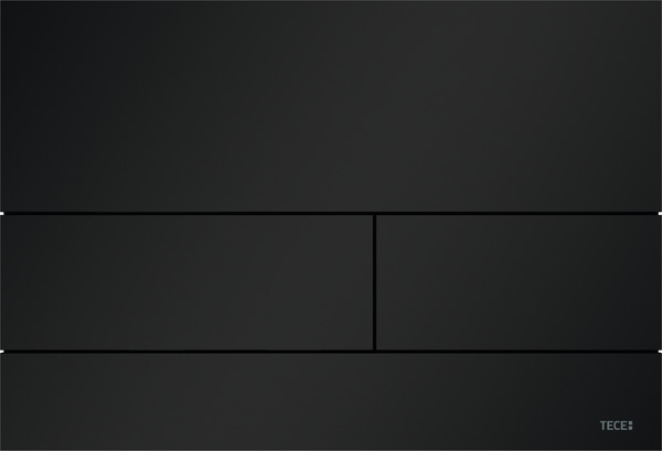 Зображення з  TECE Металева панель змиву для бачка TECEsquare II, матова чорна, система подвійного змиву #9240833