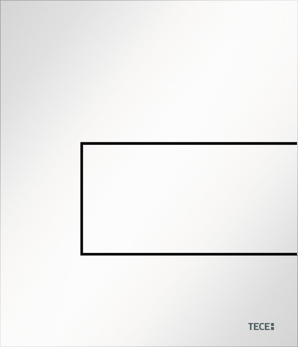 Зображення з  TECE TECEsquare, панель змиву для пісуару з картриджем, металева, білого кольору #9242812