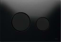 εικόνα του TECE TECEloop toilet flush plate polished black glass, polished black buttons dual-flush system #9240657
