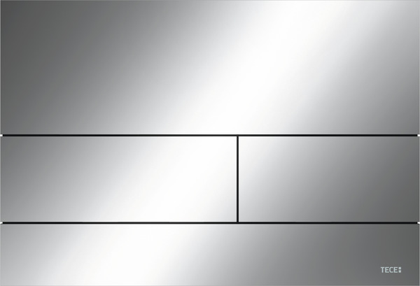 Зображення з  TECE Металева панель змиву для бачка TECEsquare II, глянцевий хром, система подвійного змиву #9240831