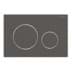 Bild von GEBERIT Sigma20 Betätigungsplatte für 2-Mengen-Spülung #115.882.DW.1 - Platte und Tasten: schwarz Designringe: schwarz matt