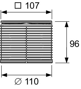 Зображення з  TECE TECEdrainpoint S, рамка решітки, нерж. сталь, 100 x 100, вкл. декор. решітку «quadratum» #3660007