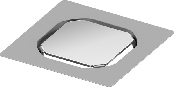 Зображення з  TECE TECEdrainpoint S, рамка решітки, нерж. сталь, 100 x 100 мм, вкл. основу плитки без рамки #3660016