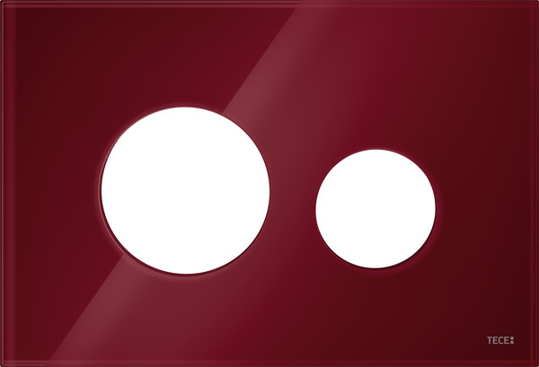 Зображення з  TECE TECEloop, лицьова панель для панелі змиву унітазу, рубінове червоне скло #9240679