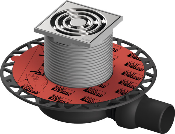 TECE TECEdrainpoint S 111 Ablaufset superflach mit Seal System Universalflansch, ohne Zulauf #3601105