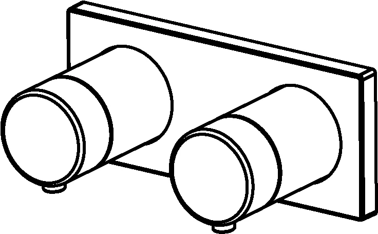 HANSA HANSALIVING Fertigset für Brause-Batterie #4452958300008