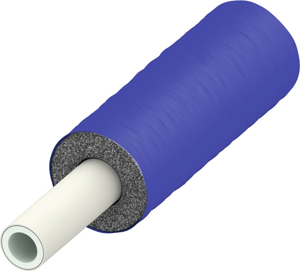 TECE TECElogo Mehrschichtverbundrohr PE-RT/Al/PE-RT vorgedämmt, 9 mm Dämmung, blau, Dim. 15 #8702416