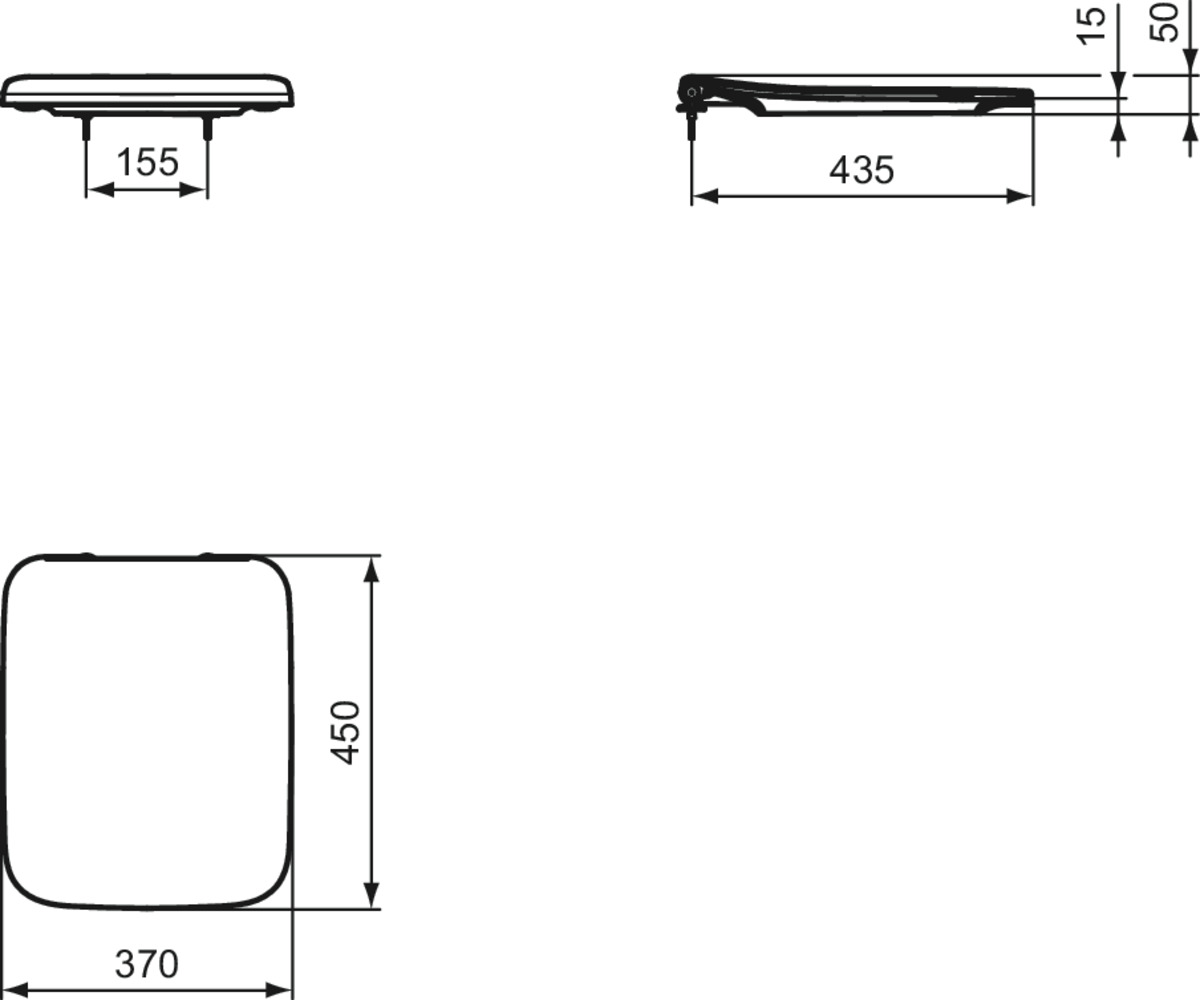IDEAL STANDARD Strada II WC-Sitz, Wrapover Weiß (Alpin) T385601