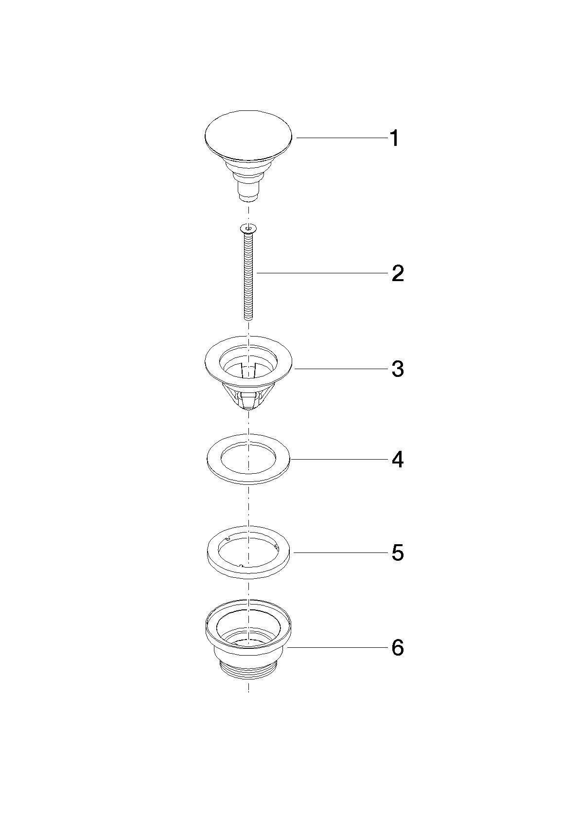 Obrázek DORNBRACHT vypouštěcí šroubení se zámkem 1 1/4" #10125970-00 - chrom