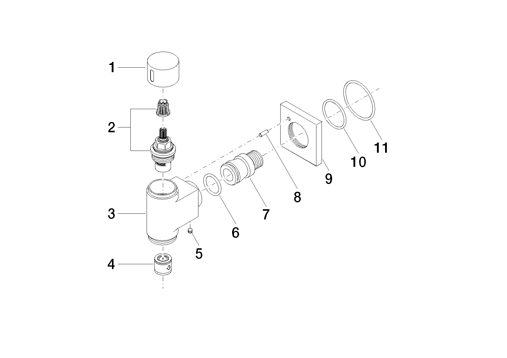 DORNBRACHT WATER TUBE Kneipp-Wandanschlussbogen - Chrom #28486979-00