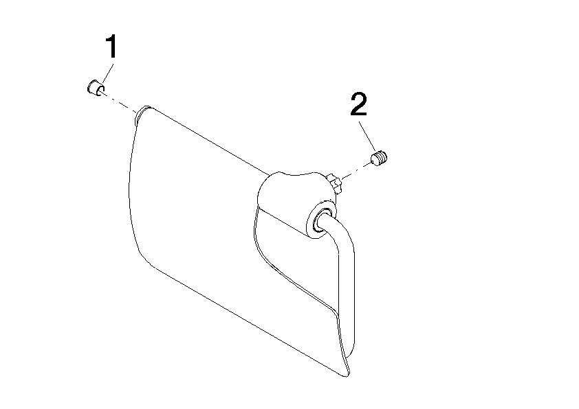 DORNBRACHT Halter für Papierrollenhalter 280 x 175 x 67 mm - Chrom #90184051601-00