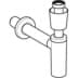 Bild von GEBERIT Tauchrohrgeruchsverschluss für Waschbecken, mit Ventilrosette, Abgang horizontal #151.035.11.1 - weiß-alpin