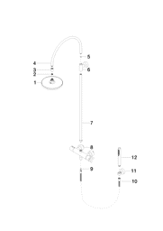Bild von DORNBRACHT TARA Brause-Thermostat für Wandmontage mit Stand- und Handbrause - Schwarz matt #34457892-33
