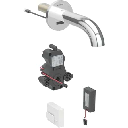 Picture of GEBERIT Piave wall-mounted basin mixer, battery-operated, for concealed function box #116.288.21.1 - high-gloss chrome-plated