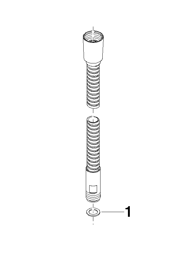 Picture of DORNBRACHT Metal shower hose 1/2" x 3/8" x 1750 mm - Brushed Platinum #28322970-06