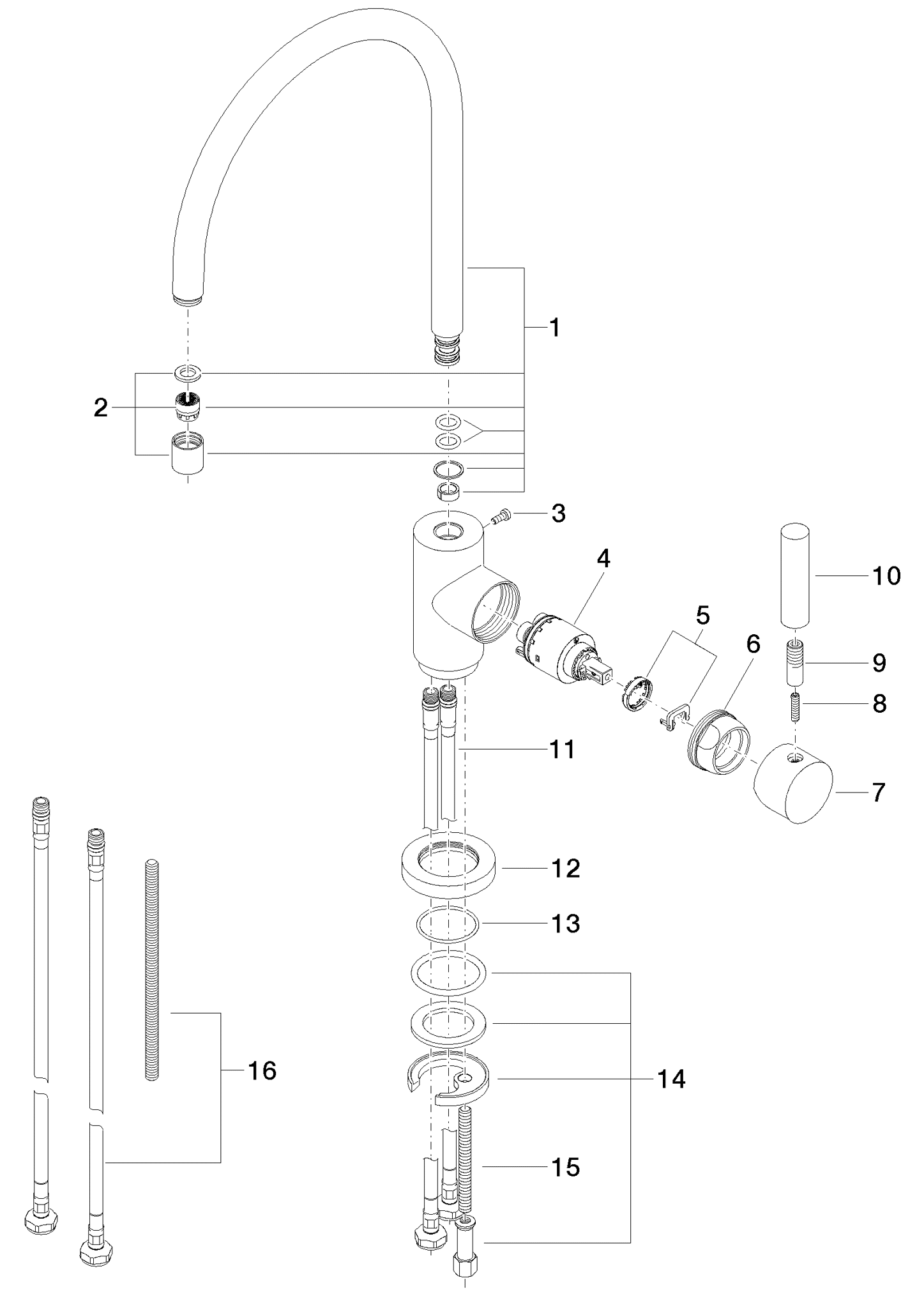 DORNBRACHT TARA Einhebelmischer - Chrom #33815888-00