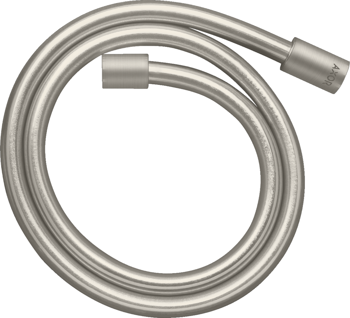 Picture of HANSGROHE AXOR Starck Metal effect shower hose 1.25 m with cylindrical nuts #28282800 - Stainless Steel Optic