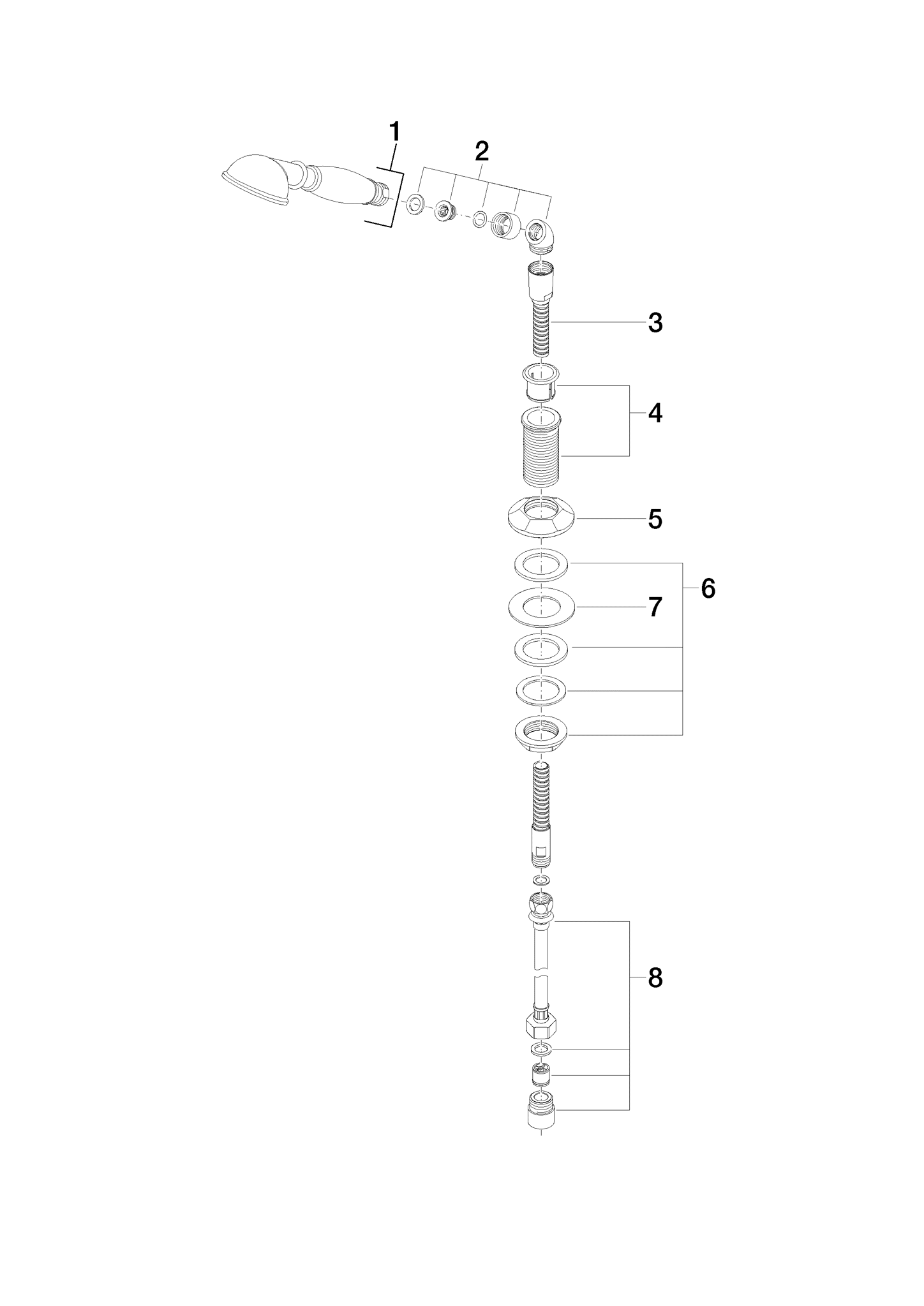 Obrázek DORNBRACHT Sprchová souprava MADISON pro instalaci na okraj vany nebo na obklad - chrom #27703370-00