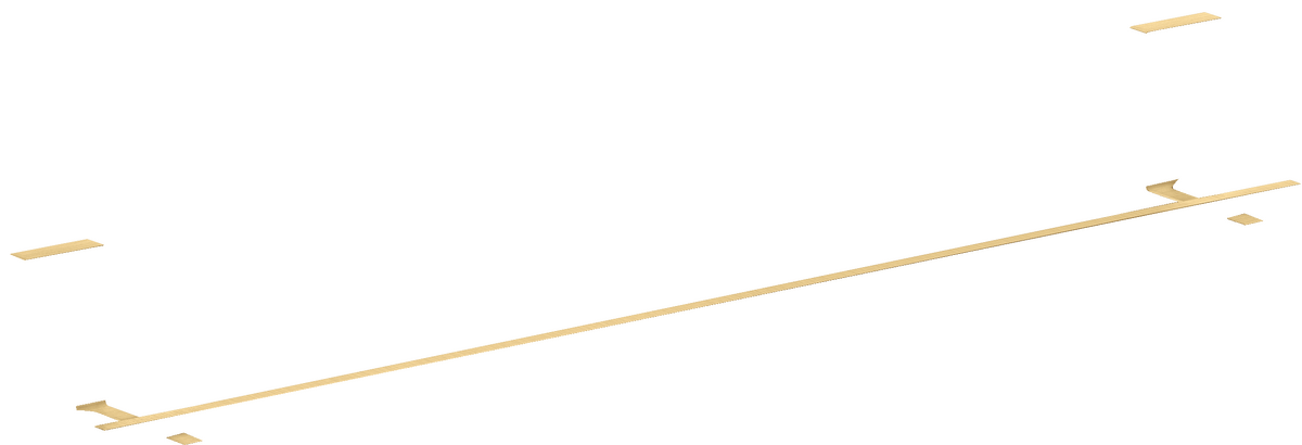 HANSGROHE AXOR Universal Rectangular Badetuchhalter 600 mm #42661250 - Brushed Gold Optic
