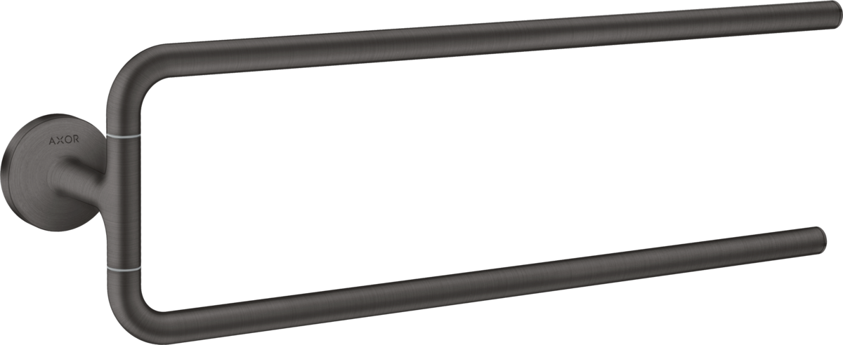 HANSGROHE AXOR Universal Circular Handtuchhalter zweiarmig #42822340 - Brushed Black Chrome