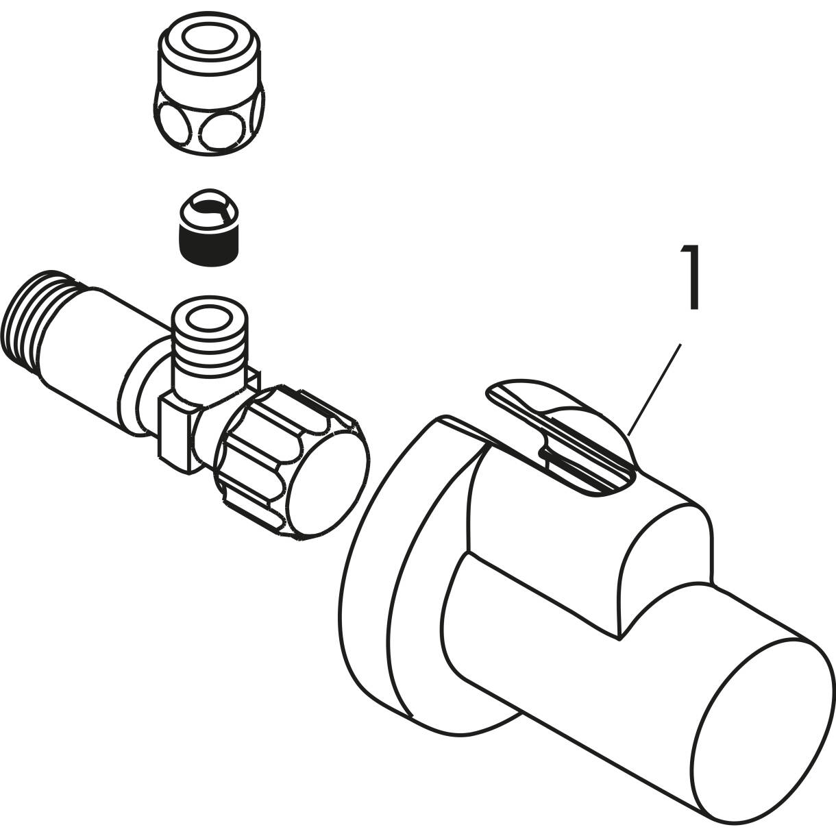 Obrázek HANSGROHE Rohový ventil s krytkou, výtok G 3/8 #51307000 - chrom