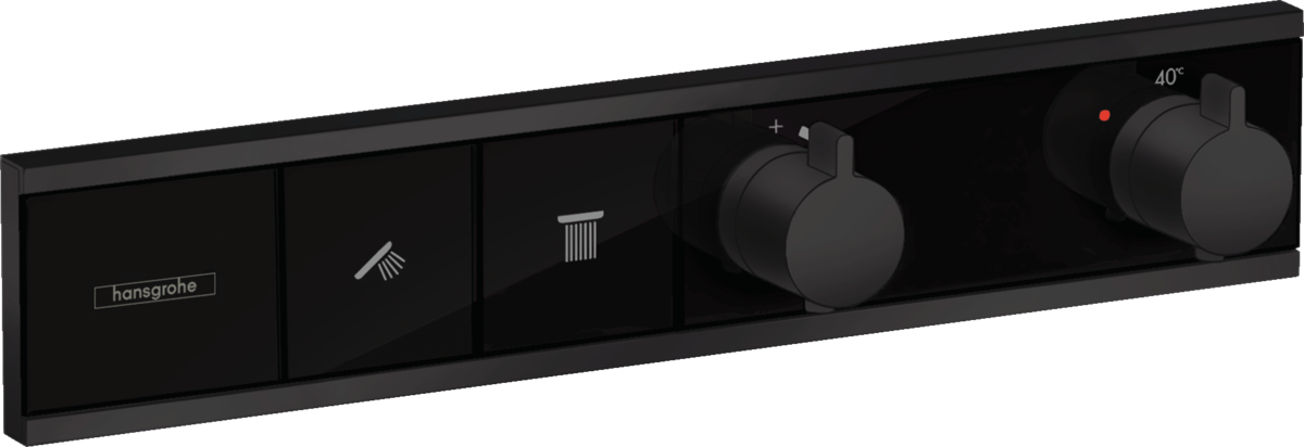 Obrázek HANSGROHE RainSelect termostat pro podomítkovou instalaci pro 2 spotřebiče #15380670 - matná černá