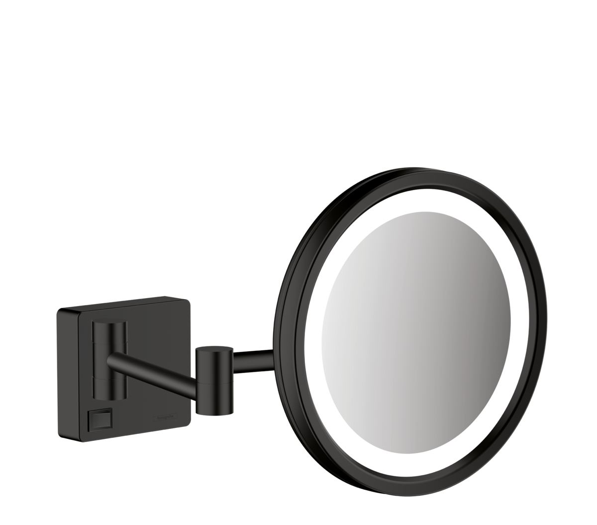 Picture of HANSGROHE AddStoris Shaving mirror with LED light #41790670 - Matt Black