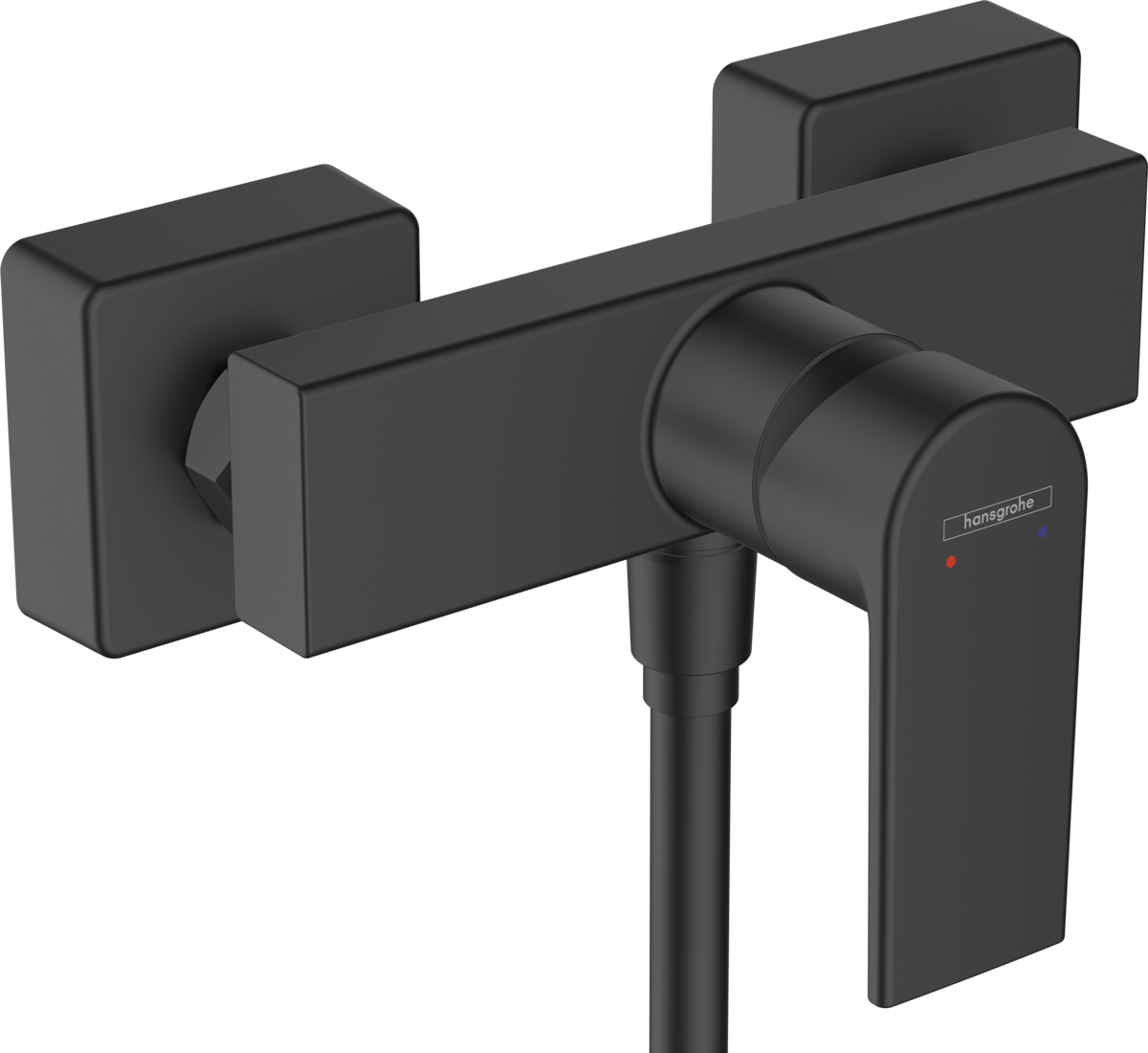 HANSGROHE Vernis Shape Tek kollu duş bataryası aplike montaj #71650670 - Satin Siyah resmi