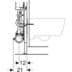 Bild von GEBERIT Duofix Element für Wand-WC, 112 cm, mit Sigma UP-Spülkasten 12 cm, barrierefrei, WC höhenverstellbar #111.396.00.5