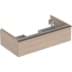 Bild von GEBERIT iCon Unterschrank für Waschtisch, mit einer Schublade #502.310.JH.1 - Korpus und Front: Eiche / Melamin Holzstruktur Griff: lava / pulverbeschichtet matt