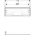 Bild von GEBERIT iCon Unterschrank für Waschtisch, mit einer Schublade #502.312.JH.1 - Korpus und Front: Eiche / Melamin Holzstruktur Griff: lava / pulverbeschichtet matt