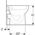 Bild von GEBERIT Renova Stand-WC Flachspüler, Abgang horizontal, teilgeschlossene Form #203010600 - weiß / KeraTect