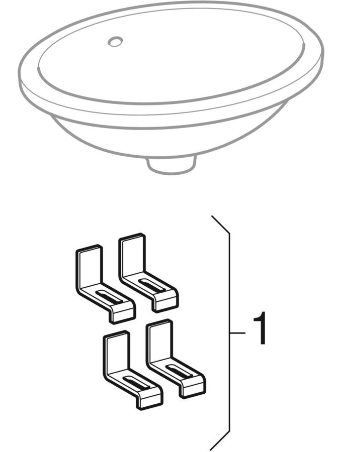 Bild von GEBERIT VariForm Unterbauwaschtisch rechteckig #500.761.00.2 - weiß / KeraTect / Unterseite: glasiert