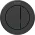 Bild von GEBERIT Typ 10 Fernbetätigung pneumatisch, für 2-Mengen-Spülung, Möbeldrücker #116.057.16.1 - Rosette und Tasten: schwarz matt, easy-to-clean-beschichtet Designring: schwarz