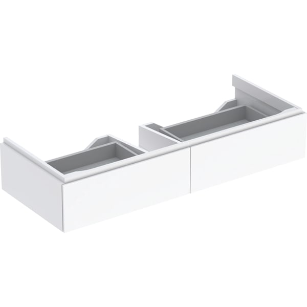 εικόνα του GEBERIT Xeno² cabinet for washbasin, with width from 120 cm, with two drawers scultura grey / wooden-textured melamine #500.517.43.1