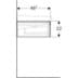 Bild von GEBERIT Xeno² Unterschrank für Waschtisch, mit Breite ab 120 cm, mit zwei Schubladen #500.517.43.1 - sculturagrau / Melamin Holzstruktur