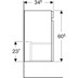 Bild von GEBERIT Renova Plan Unterschrank für Handwaschbecken, mit einer Tür #501.902.00.1 - Nussbaum hickory hell / Folie strukturiert