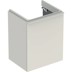 Bild von GEBERIT Smyle Square Unterschrank für Handwaschbecken, mit einer Tür #500.363.00.1 - Korpus und Front: weiß / lackiert hochglänzend Griff: weiß / pulverbeschichtet matt