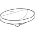Bild von GEBERIT VariForm Einbauwaschtisch oval, mit Hahnlochbank #500.721.00.2 - weiß / KeraTect / Unterseite: glasiert