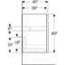 Bild von GEBERIT Renova Plan Unterschrank für Waschtisch, mit einer Schublade und einer Innenschublade #501.911.00.1 - Nussbaum hickory hell / Folie strukturiert