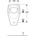 Bild von GEBERIT Renova Urinal Zulauf von oben, Abgang nach hinten oder unten #235200600 - weiß / KeraTect