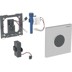 Bild von GEBERIT Urinalsteuerung mit elektronischer Spülauslösung, Batteriebetrieb, Typ 10 Abdeckplatte #116.035.KJ.1 - Platte: weiß Designring: hochglanz-verchromt